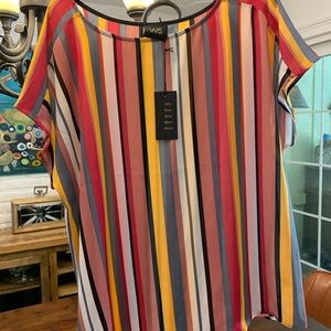 W5 Bright colored striped top